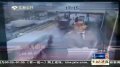 山东大货车车速过快撞进收费站 致4人伤亡